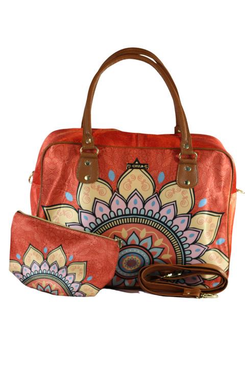 Orange Mandala - Travel Bag